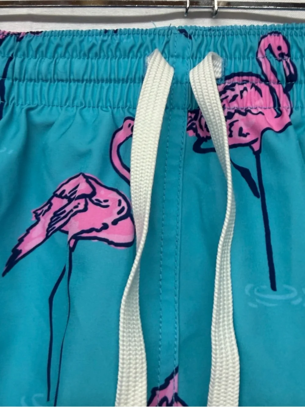 chubbies men’s Teal Swim 5.5 inch Shorts with Pink‎ Flamingo Print size XL